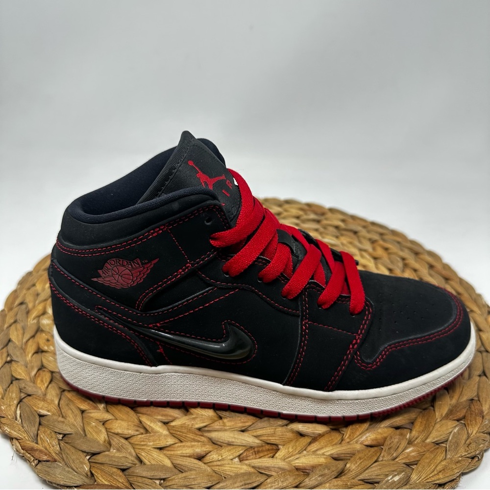 Nike Air Jordan 1 Mid Fearless Come Fly With Me Sneakers Black Red